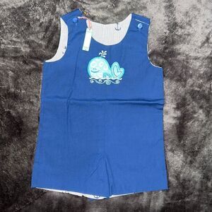 10. Handmade Reversible Boys Nautical Romper size 3T New